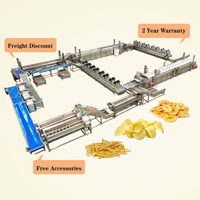 100KG Frozen Potato Chips Production Line for Water-based Chips Processing Plant